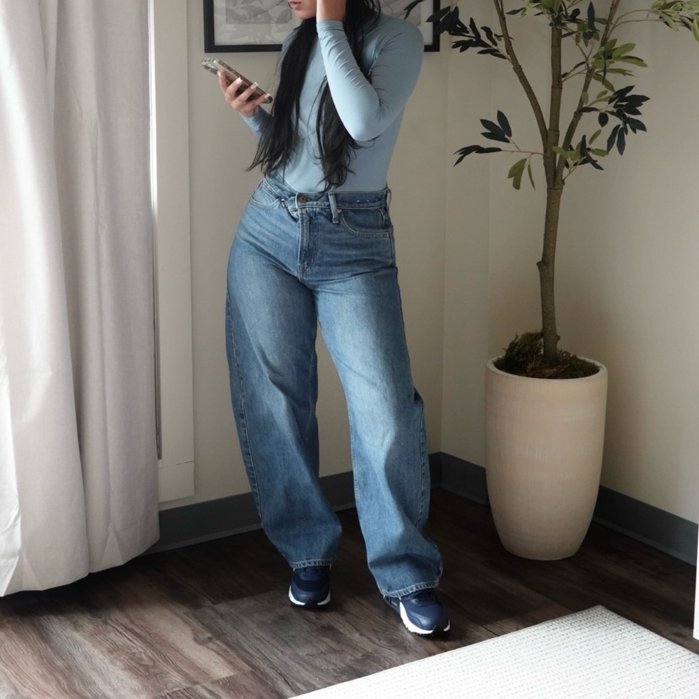 GAP Blue Flare Wide Leg Jeans